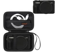 Canboc Camera Case for Canon PowerShot G7 X Mark II Digital Camera, Hard Carrying Case + Soft Silicone Protective Cover with Removable Lens Cover, Black (Case Only)