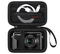Canboc Camera Case for Canon PowerShot G7 X Mark II/ G7X Mark III Digital 4K Vlogging Camera, Point and Shoot 4K Video Camera Bag, Zipper Mesh Pocket fits USB Cable, Batteries, Black