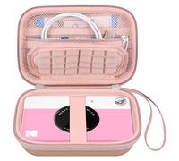 Canboc Carrying Case Compatible with KODAK Printomatic Digital Instant Print Camera, Zipper Mesh Pocket fit Photo Paper and Cable, Rose Gold (Case Only)