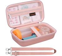 Canboc Carrying Case for Asthma Inhaler, Handheld Spacer for Adults and Kids, Mask, Inhaler Spacer Bag with Removable Shoulder Strap, Mesh Pocket fit Medicine or Essentials, Rose Gold (Case Only)