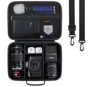 Canboc Carrying Case for Canon EOS Rebel T7/ R50/ R50 V/ R6 Mark II/ R100/ R8/ R7/ R5/ 90D/ 5D Mark IV DSLR Camera and 18-55mm Lens, Camera Bag with 5 Pieces of Dividers and Shoulder Strap, Black