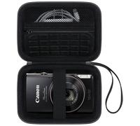Canboc Carrying Case for Canon IXUS 185/285/ PowerShot ELPH 360 HS A/ 360 HS/ 360/ IXY 650/ Sony DSC-W830/DSC-W800 Digital Camera, Mesh Pocket fit Cable, Batteries, Black (Case Only)