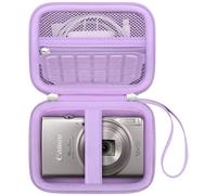 Canboc Carrying Case for Canon IXUS 185/285/ Sony DSC-W830/DSC-W800/VAHOIALD/Taichaeu/EJXHKNF Digital Camera, Mesh Pocket fit Cable, Batteries, Purple (Case Only)