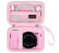 Canboc Carrying Case for Canon PowerShot G7 X Mark II/ G7 X Mark III / G5 X Mark II / G7X Digital Camera, Point and Shoot Vlogging Camera Bag, Zipper Mesh Pocket fits USB Cable, Pink