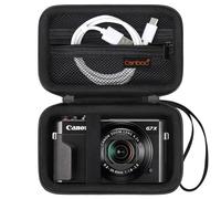 Canboc Carrying Case for Canon PowerShot G7 X Mark II/ G7 X Mark III / G5 X Mark II / V1/ G7X Digital Camera, Point and Shoot Vlogging Camera Bag, Zipper Mesh Pocket fits USB Cable, Batteries, Black
