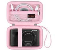 Canboc Carrying Case for Canon PowerShot V1 Hybrid Camera, V1 Point and Shoot 4K Video Vlogging Camera Bag, Mesh Pocket fits USB Cable, Pink(Case Only)