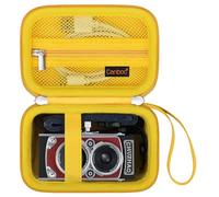 Canboc Carrying Case for CHUZHAO Vintage Mini Digital Camera, Portable TLR Style Retro Camera Bag, Mesh Pocket fits USB Cable, SD Card, Yellow (Case Only)