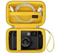 Canboc Carrying Case for FUJIFILM X Half Premium Compact Camera, FUJIFILM X-HF1 Digital Camera Bag, Mesh Pocket fits USB Cable, Yellow (Case Only)