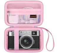 Canboc Carrying Case for Fujifilm X100VI/ X100V/ X100F/ X100S Digital Camera, Zipper Mesh Pocket fit USB Cable, Pink (Case Only)