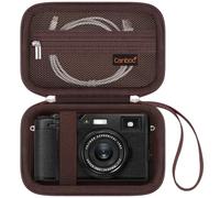 Canboc Carrying Case for Fujifilm X100VI/ X100V/ X100F/ X100S/ X-E5 Digital Camera, Zipper Mesh Pocket fit USB Cable, Brown (Case Only)