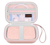 Canboc Carrying Case for HP Sprocket 2x3 Portable Instant Photo Printer, Zipper Mesh Pocket fits Photo Paper and Cable, Rose Gold