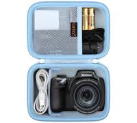 Canboc Carrying Case for KODAK PIXPRO AZ528/AZ405/AZ425/AZ401/AZ255 Digital Camera, Mesh Pocket fit Cable, Batteries, Blue (Case Only)