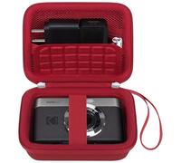 Canboc Carrying Case for Kodak PIXPRO C1/ Canon IXUS 185/285 Digital Camera, PIXPRO C1 Bag, Mesh Pocket fit Cable, SD Card, Red (Case Only)