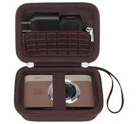 Canboc Carrying Case for Kodak PIXPRO C1 Friendly Zoom Digital Camera/Canon PowerShot ELPH 360/ IXY 650/ Sony DSCW830 Digital Camera, Mesh Pocket fit Cable, Adapter, SD Card, Brown (Case Only)