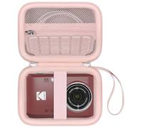 Canboc Carrying Case for Kodak PIXPRO FZ55/ FZ45 16MP Digital Camera, FZ45 Video Vlogging Camera Bag, Mesh Pocket fit Cable, SD Card, Pink (Case Only)