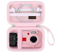 Canboc Carrying Case for Kodak PIXPRO WPZ2 Rugged Waterproof Digital Camera, Underwater Photography Camera Bag, Mesh Pocket fits USB Cable, Battery, Adapter, Jelly Pink (Case Only)