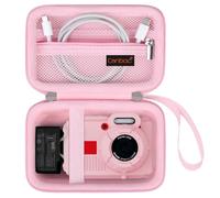 Canboc Carrying Case for Kodak PIXPRO WPZ2 Rugged Waterproof Digital Camera, Underwater Photography Camera Bag, Mesh Pocket fits USB Cable, Battery, Adapter, Pink (Case Only)