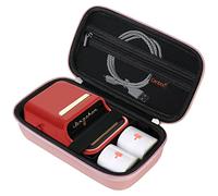 Canboc Carrying Case for NIIMBOT B21 B1 Inkless Label Maker, Portable Mini Bluetooth Thermal Label Printer Storage Bag fit Label Paper, Cable, Rose Gold (Case Only)
