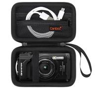 Canboc Carrying Case for OM System Tough TG-7/ OM System Olympus TG-6 Underwater Camera, Waterproof Camera Bag, Zipper Mesh Pocket fits USB Cable, Batteries, Black(Case Only)