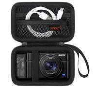 Canboc Carrying Case for Sony RX100 VII/VI/V/IV/III Compact Digital Camera, Point and Shoot Vlogging Camera Bag, Zipper Mesh Pocket fits USB Cable, Batteries, Black