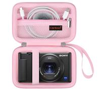 Canboc Carrying Case for Sony ZV-1/ ZV-1F/ ZV-1 II Digital Camera for Content Creators, Sony ZV1 Vlogging Camera Bag, Zipper Mesh Pocket fits USB Cable, Batteries, Pink