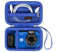 Canboc Carrying Travel Case for KODAK PIXPRO WPZ2 Rugged Waterproof Digital Camera, Underwater Photography Camera Bag, Zipper Mesh Pocket fits USB Cable, Battery, Adapter, Blue (Case Only)