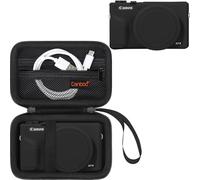 Canboc Case for Canon PowerShot G7X Mark III Digital Camera, 1* Hard Carrying Case + 1* Soft Silicone Cover with Removable Lens Cover, Black (Case Only)