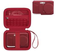 Canboc Case for Kodak PIXPRO Friendly Zoom FZ45 16MP Digital Camera, Hard Carrying Case + FZ45 Soft Silicone Protective Cover with Removable Lens Cover, Red