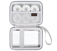 Canboc Hard Carrying Case Compatible with NELKO P21 Label Maker Machine, Portable Bluetooth Label Printer Box, Zipper Mesh Bag fits Label Paper and Charging Cord, Grey