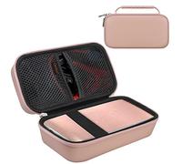 Canboc Hard Carrying Case for Halo Bolt Air 58830 mWh/Halo Bolt Air+ 55500 Portable Emergency Power, Car Jump Starter Charger Power Bank, Mesh Bag fit Jump Cables, AC Outlet, Charger, Rose Gold