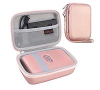 Canboc Hard Case for Fujifilm Instax Mini Link 2/ Fujifilm Instax Mini Link 3/ Instax Mini Link Smartphone Printer, Mesh Pocket fit Instax Mini Instant Film and Cable, Rose Gold