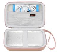 Canboc Hard Case for HP Sprocket Select Portable 2.3x3.4 Instant Photo Printer (Eclipse), Mesh Bag fit Zink Photo Paper, Rose Gold