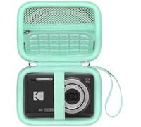 Canboc Hard Case for Kodak PIXPRO FZ55/ FZ45/ FZ43/ FZ53 16MP Digital Camera, Vlogging Camera Bag, Zipper Mesh Pocket fit Cable, SD Card, Mint Green (Case Only)
