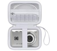 Canboc Hard Case for Kodak PIXPRO FZ55/ FZ45/ FZ43/ FZ53 16MP Digital Camera, Vlogging Camera Bag, Zipper Mesh Pocket fit Cable, SD Card, White (Case Only)
