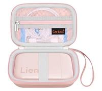 Canboc Hard Case for Liene 2x3” Photo Printer, Mini Instant Portable Instant Printer Box, Zipper Mesh Bag fits Photo Paper, Cable, Rose Gold(CASE ONLY)