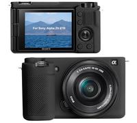 Canboc Silicone Case for Sony Alpha ZV-E10 Digital Camera, ZVE10 Protective Soft Silicone Cover, Black (Case Only)