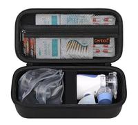 Canboc Travel Case for Portable Handheld Inhaler Nebulizer, Home Compression Nebulizer for Adults and Kids, Mesh Pocket fit Packets of Medication or Other Essentials, Black (Case Only)
