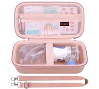 Canboc Travel Case for Portable Nebulizer, Handheld Nebulizer for Adults, Mesh Nebulizer Bag with Removable Shoulder Strap, Mesh Pocket fit Medication or Essentials, Rose Gold (Case Only)