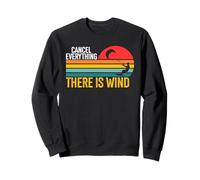 Cancel Everything There Is Wind Retro Kitesurfer Ocean Sweatshirt