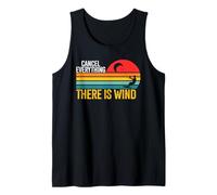 Cancel Everything There is Wind Retro Kitesurfer Ocean Tank Top