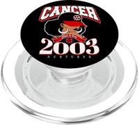 Cancer 2003 Afro Queen Zodiac Birthday Cute Diva Gifts PopSockets PopGrip for MagSafe
