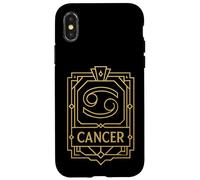Cancer Art Deco Zodiac Graphic Case for iPhone X/XS