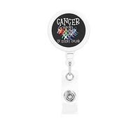 Cancer Awareness Cancer Sucks in Every Color Retractable Badge Holder Reel Clip Id Card Holder forNurse Student Office Worker