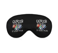 Cancer Awareness Cancer Sucks in Every Color Sleep Masks Eye Cover Blackout with Adjustable Elastic Strap Night Blindfold for Women Men Yoga Travel Nap