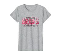 Cancer Awareness Check Your Boobs Mine Tried to Kill Me T-Shirt, Women, Heather Grey, 3X-Large