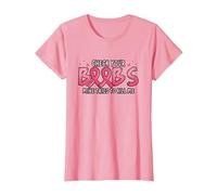 Cancer Awareness Check Your Boobs Mine Tried to Kill Me T-Shirt, Women, Pink, Large