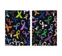 Cancer Awareness Color Ribbons Travel Passport Wallet Credit Card Holder Cover Case Protector