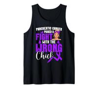 Cancer Awareness Fight Wrong Chick Pancreatic Cancer Tank Top