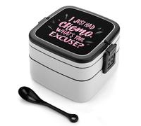 Cancer Awareness I Just Had Chemo Bento Lunch Box Adults with Compartments Handle Food Containers 1000ml