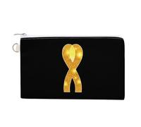 Cancer Awareness Ribbon Coin Purse Cute Change Pouch Wallet Clutch Bag with Zip